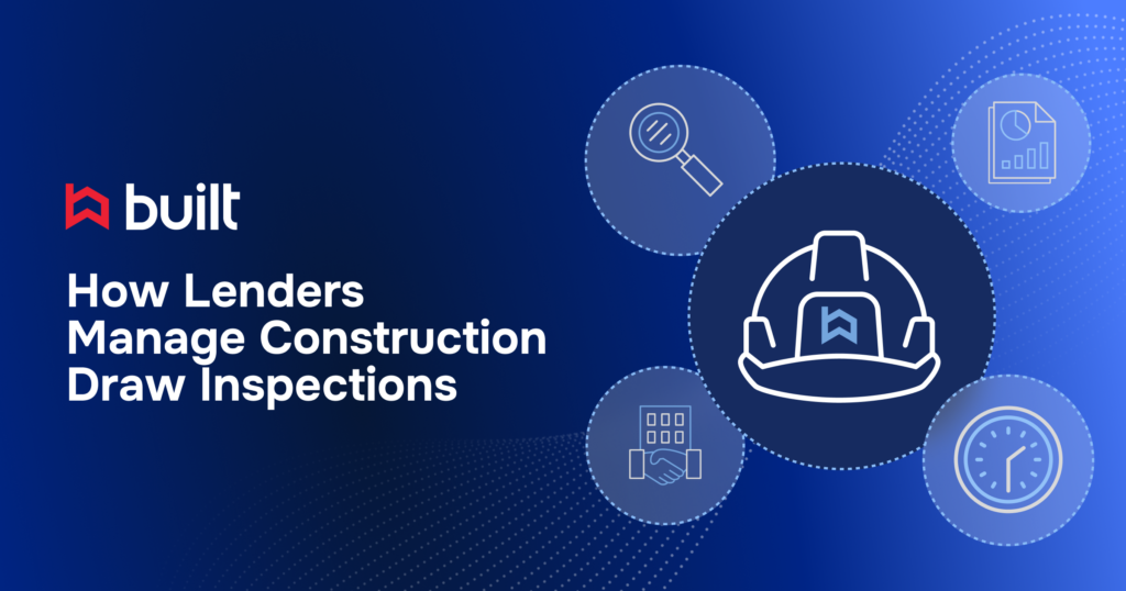 Built branded graphic with blue gradient background and bold headline reading: “Re-Entering CRE Right Now is a Bet. Make Sure You Can See Your Exposure.” To the right, a dotted vertical timeline connects floating checklist cards labeled Credit Risk, Risk Exposure, Loan Maturity, and Rising Input Costs.