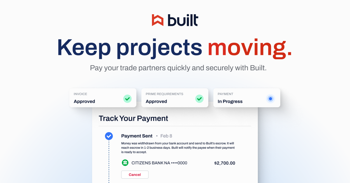 Built Payments | Powering Smarter Construction Finance