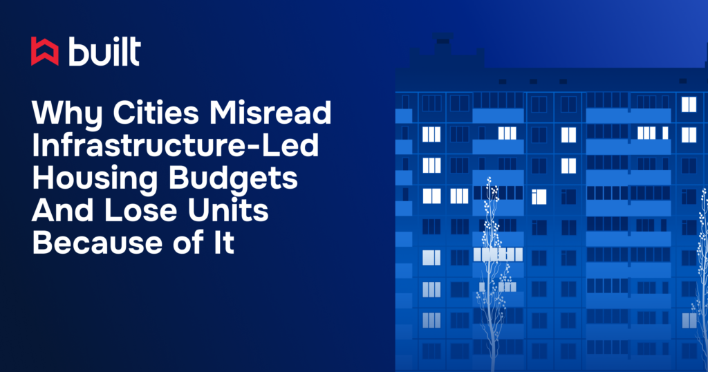 Built blog header: Why cities misread infrastructure-led housing budgets and lose units